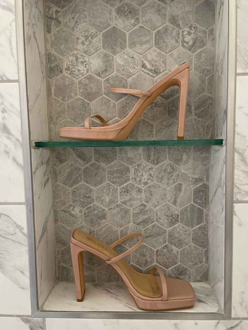 Patent Leather Strappy Platform Heels